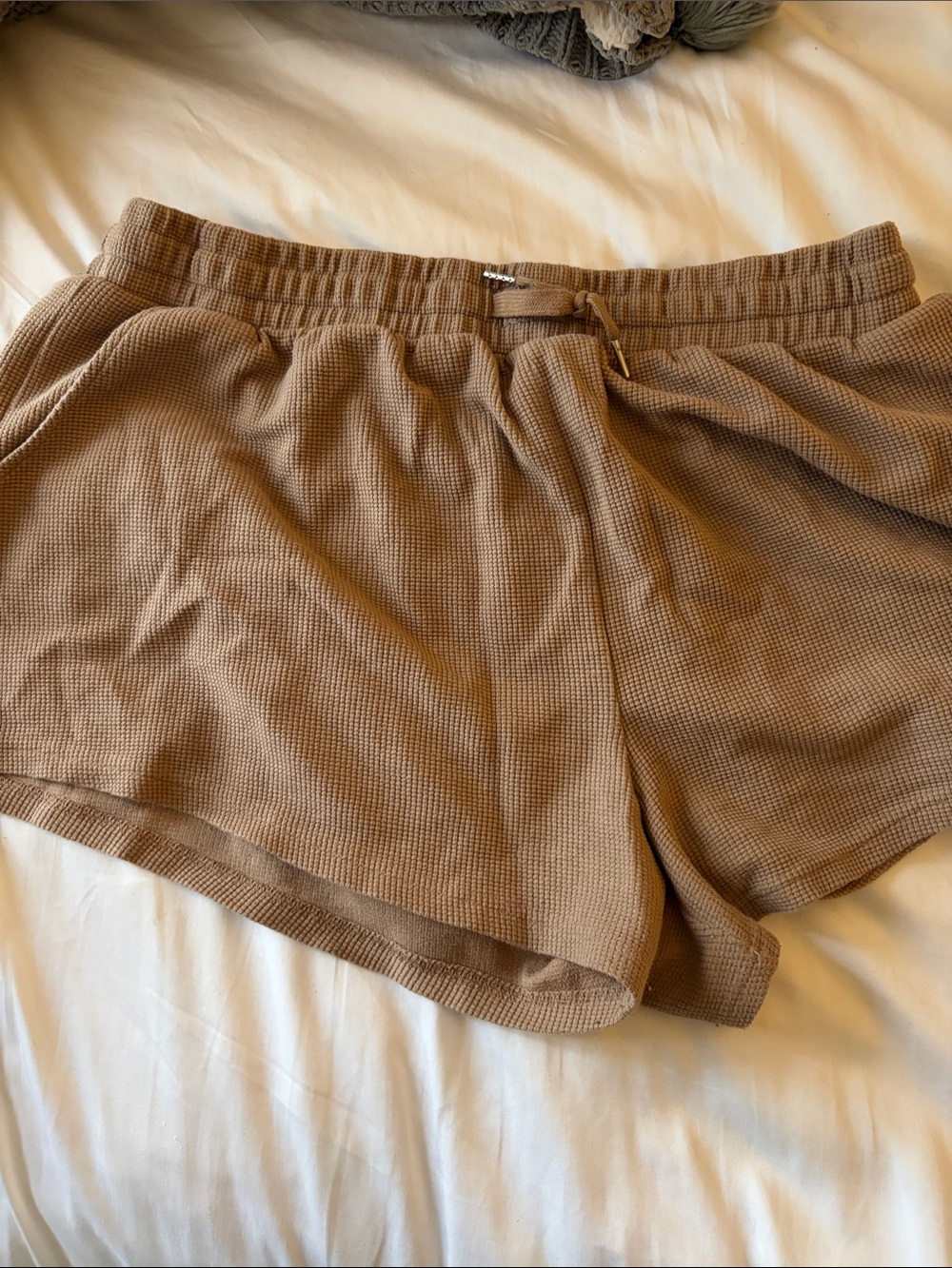 Waffle-Knit Athletic Shorts in Brown – Everyday Comfort LIKE NEW WORN ONCE